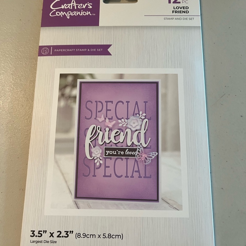 Crafter's Companion Loved Friend Stamp & Die Set